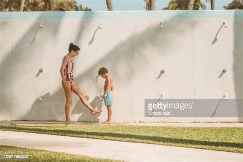 son and mom shower